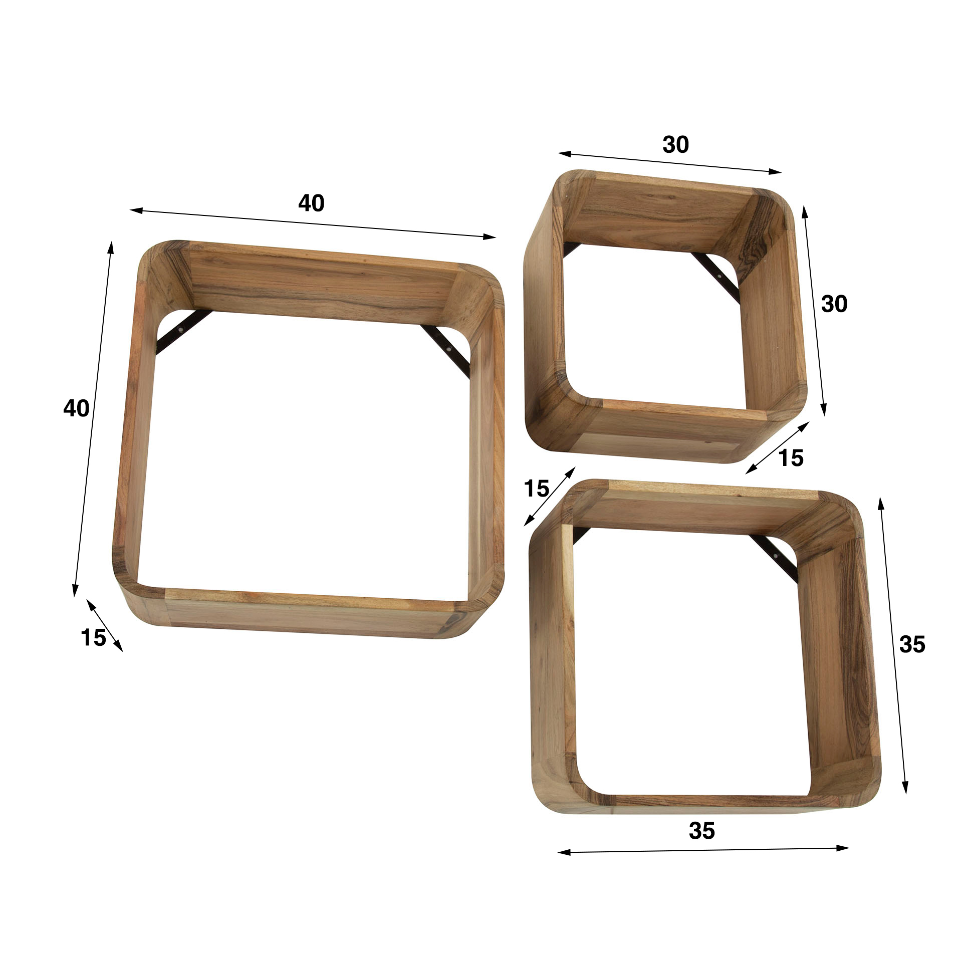 Wandschap Box set/3 - Afbeelding 4
