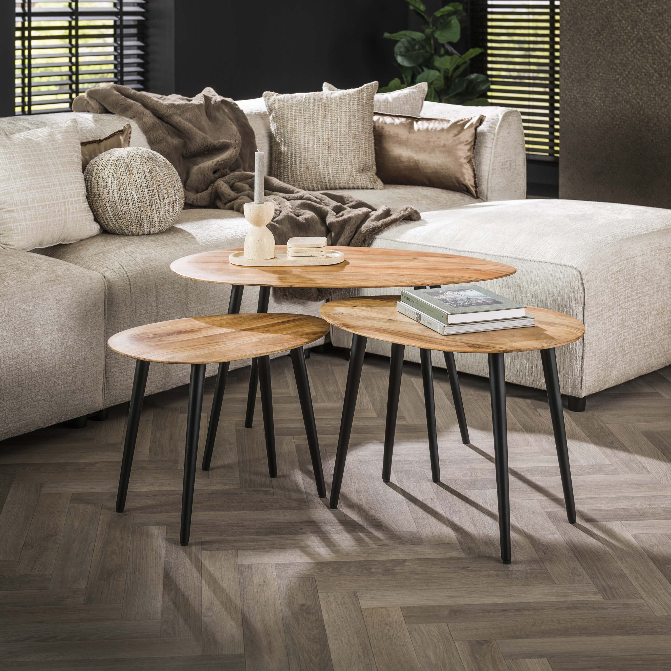 Salontafel Organic set/3