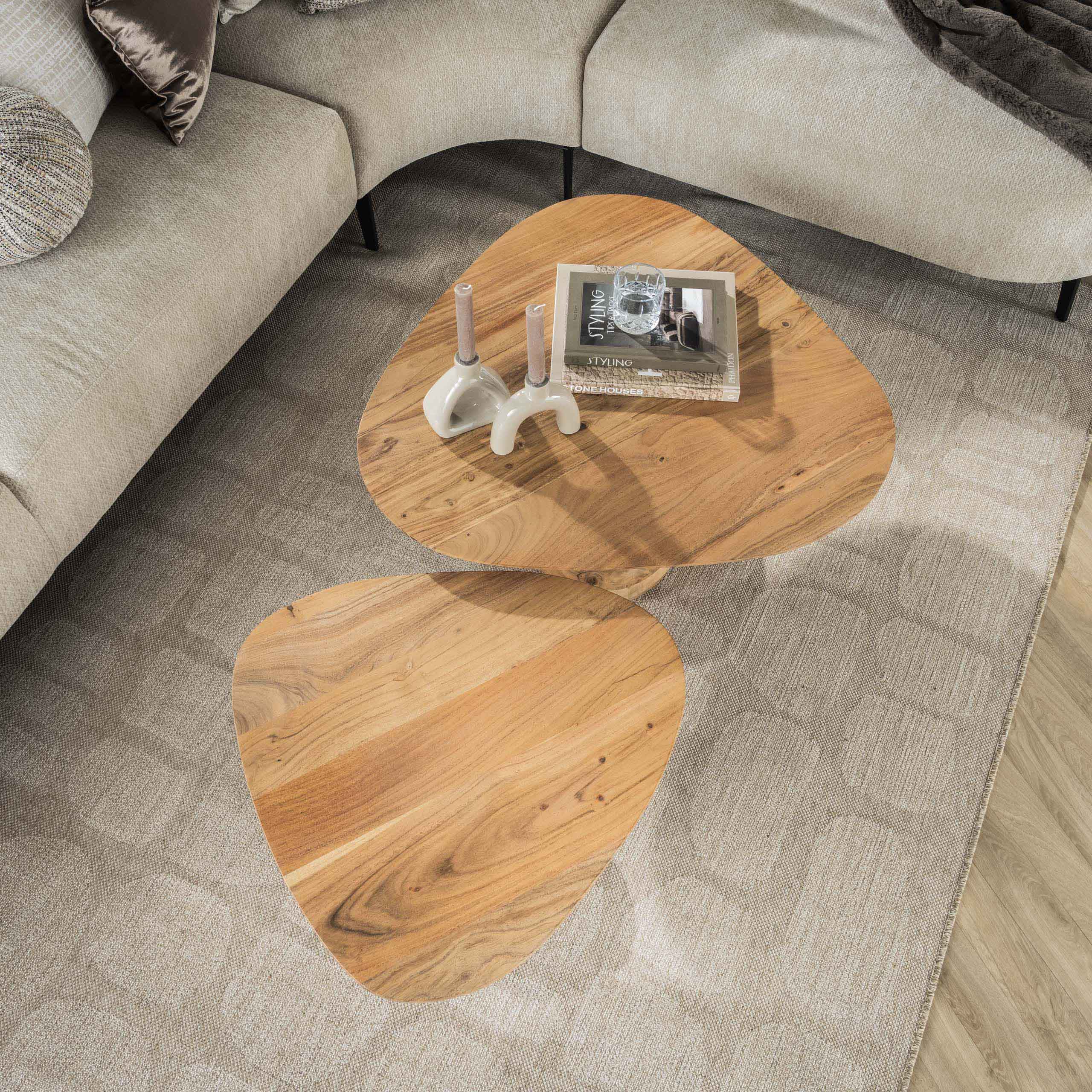 Salontafel driehoekig set/2 - Afbeelding 2