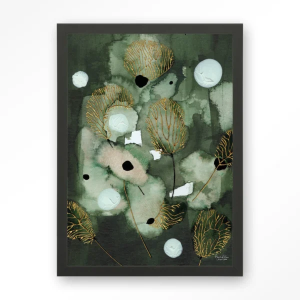 23003-forest-flower-art-print-wooden-frame-black Forest Flower - Art print
