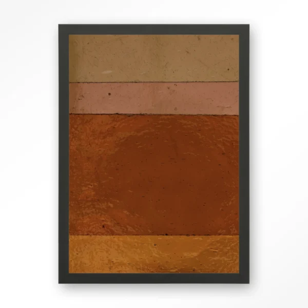 23041-geen-bruin-roze-achtig-art-print-wooden-frame-black Geen bruin roze achtig - Art print