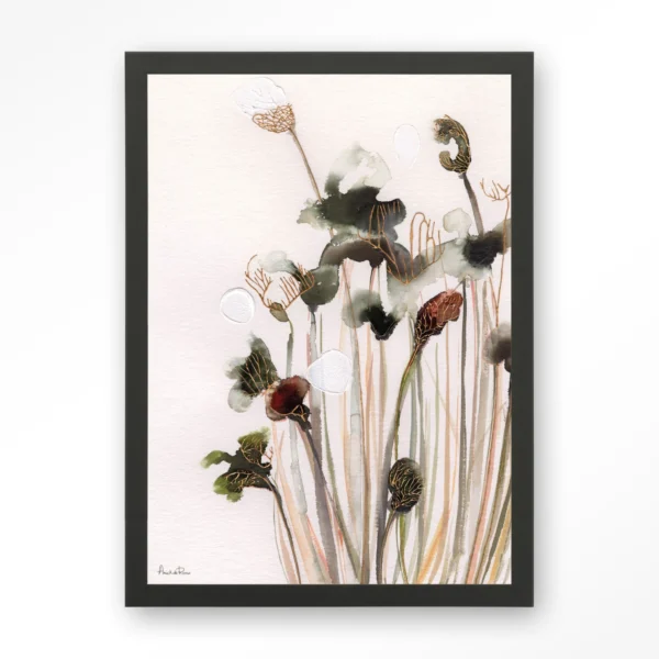 23061-pastel-flowers-2-art-print-wooden-frame-black Pastel Flowers 2 - Art print