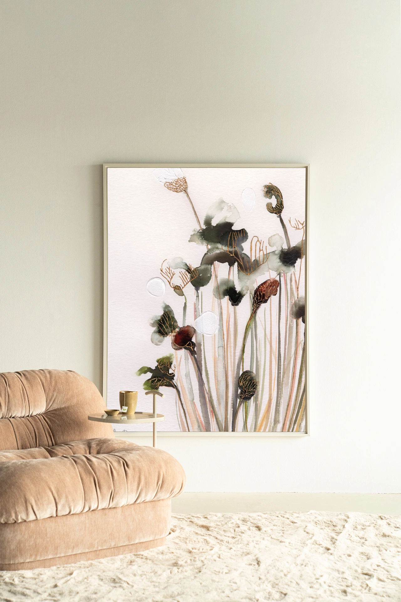 Pastel Flowers 2 - Wandkleed - Afbeelding 3