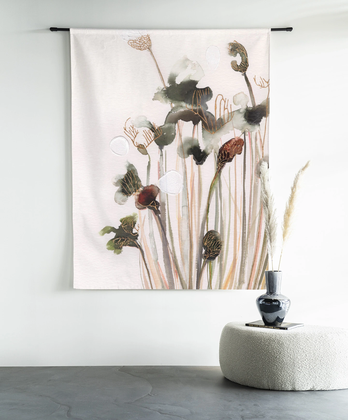 Pastel Flowers 2 - Wandkleed - Afbeelding 2