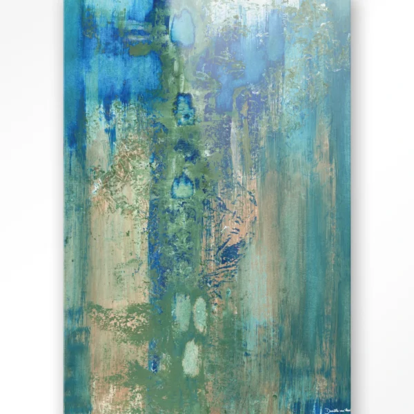 Blue Green Abstract - Glas