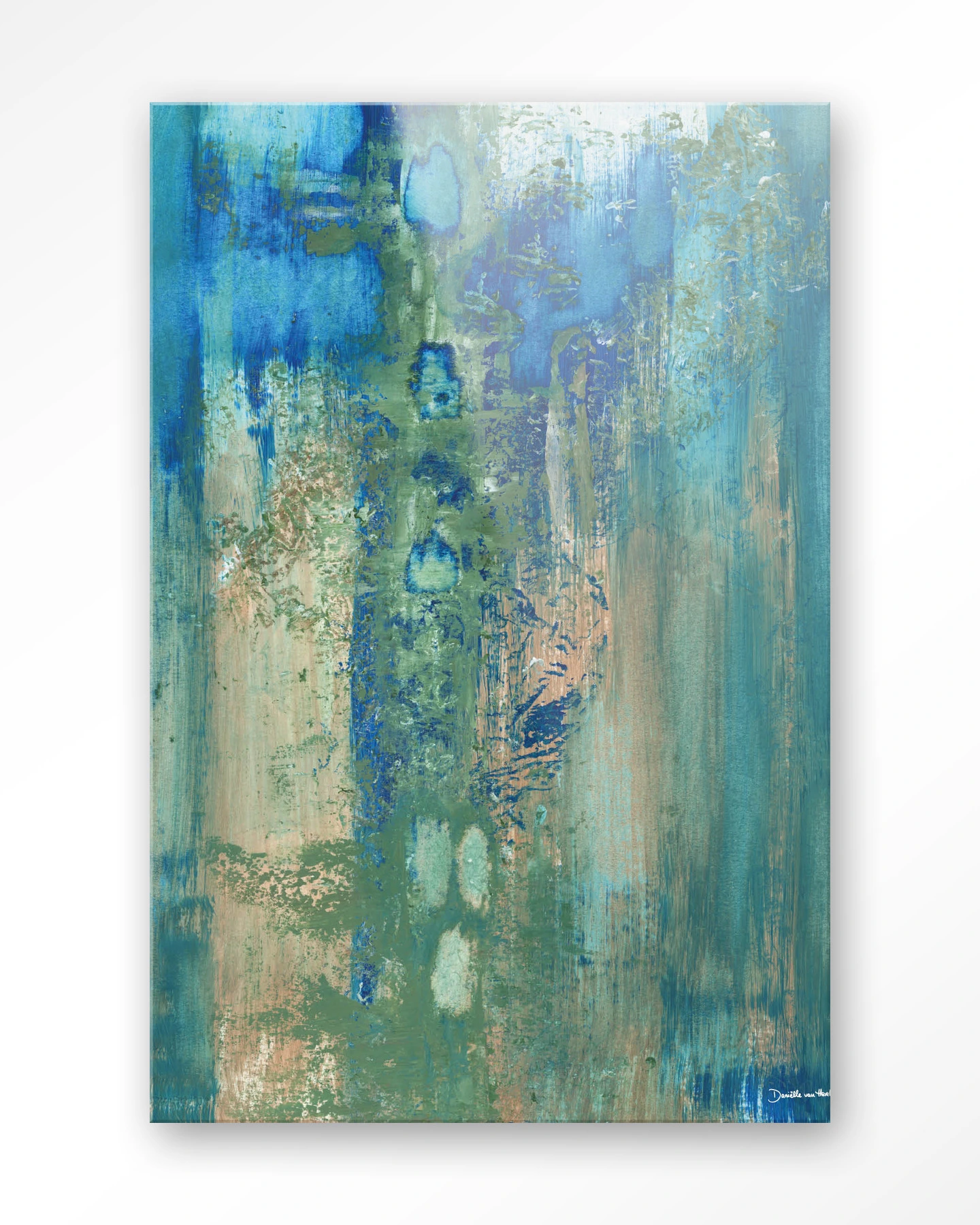 Blue Green Abstract - Glas