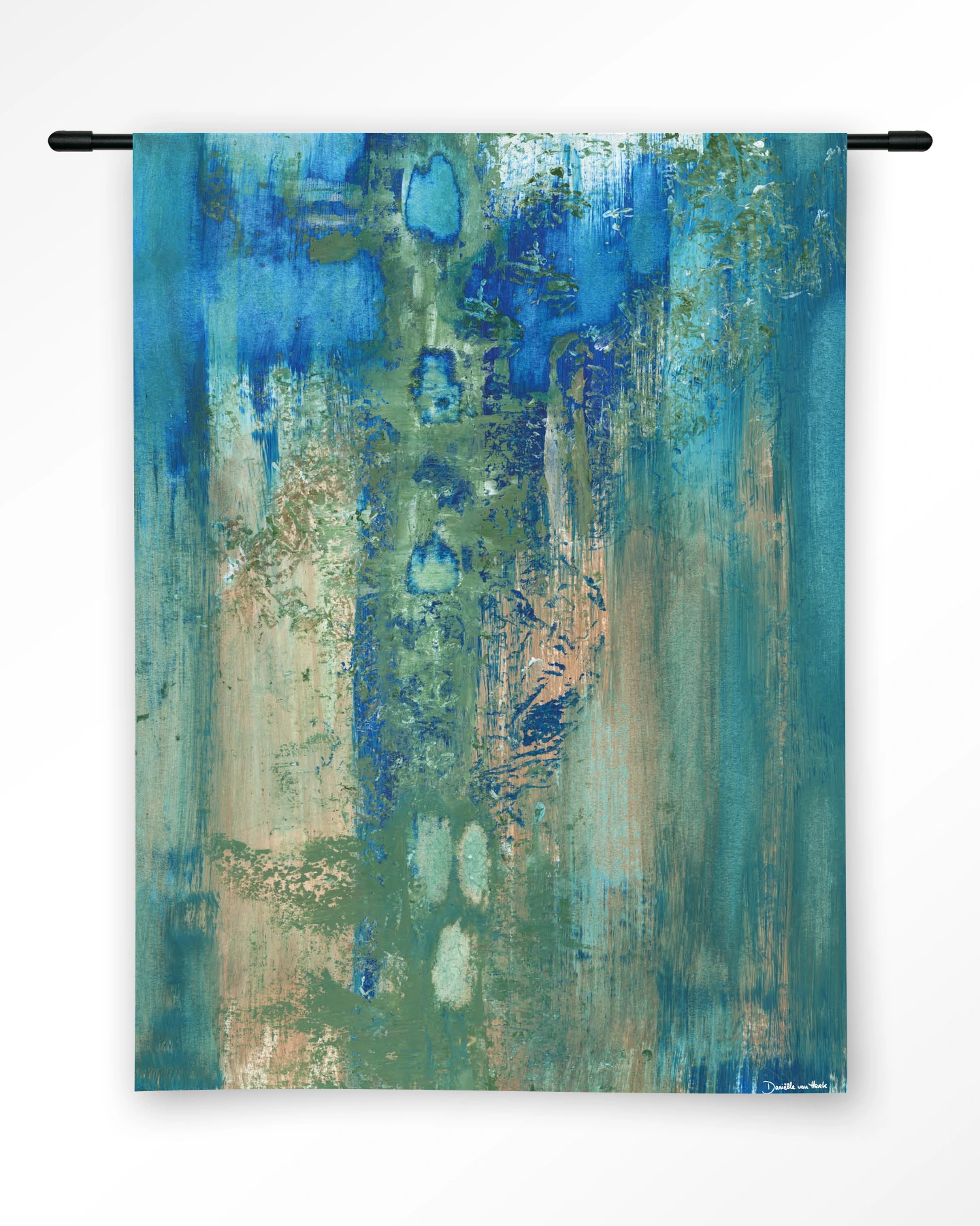 Blue Green Abstract - Wandkleed - Afbeelding 4