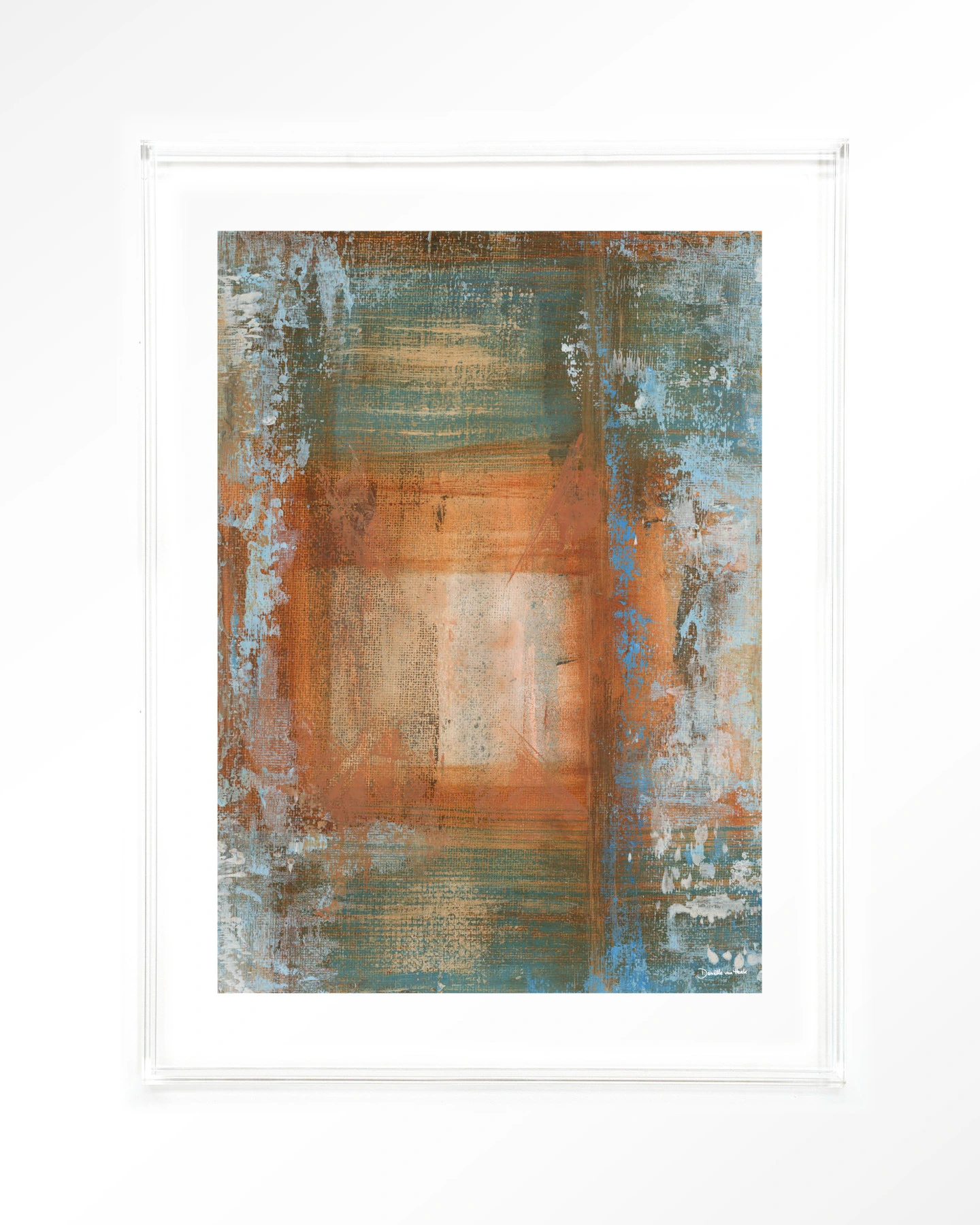 Blue Ocker Abstract 1 - Art print - Afbeelding 10