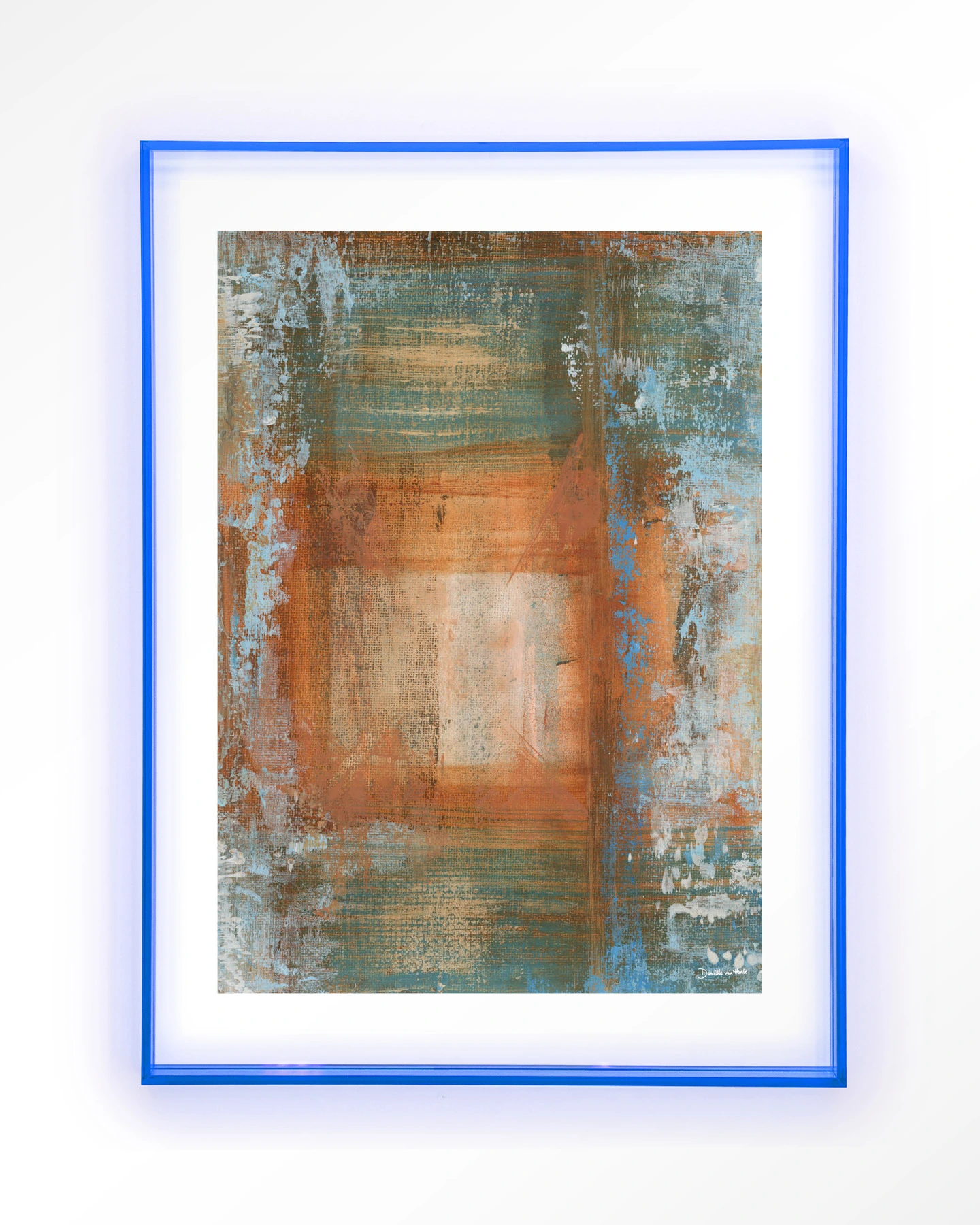 Blue Ocker Abstract 1 - Art print - Afbeelding 11