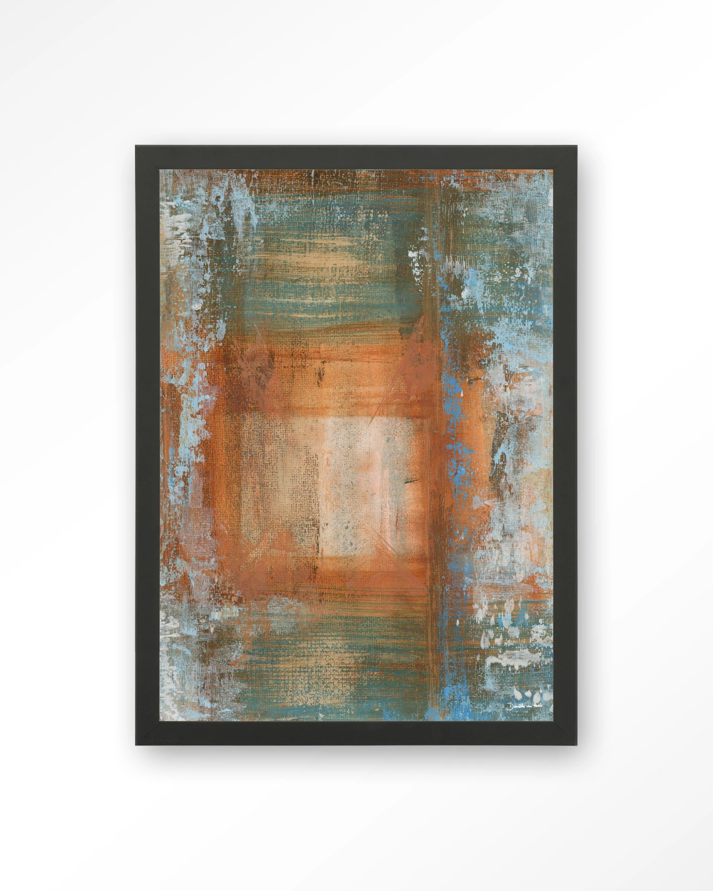 Blue Ocker Abstract 1 - Art print