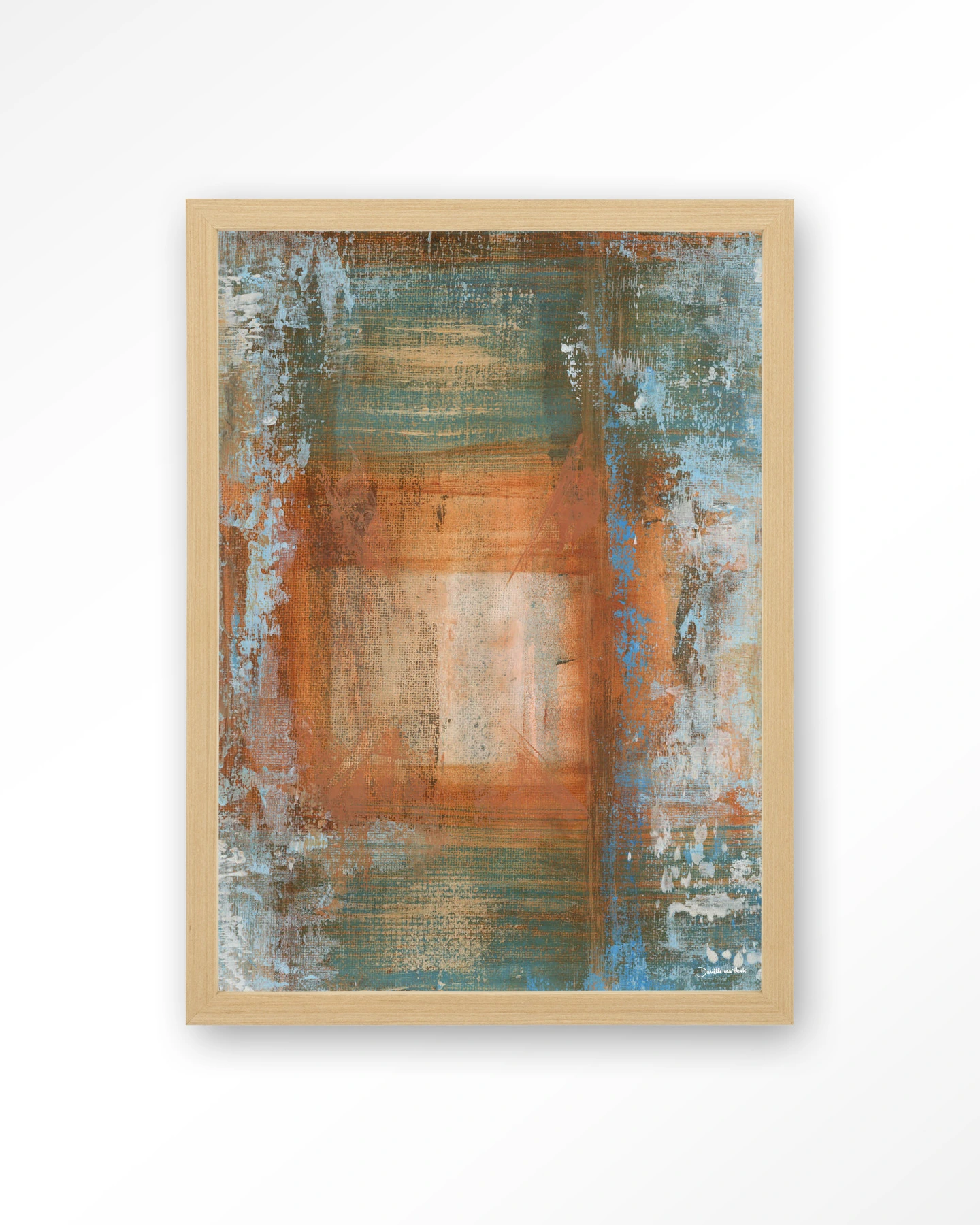 Blue Ocker Abstract 1 - Art print - Afbeelding 4