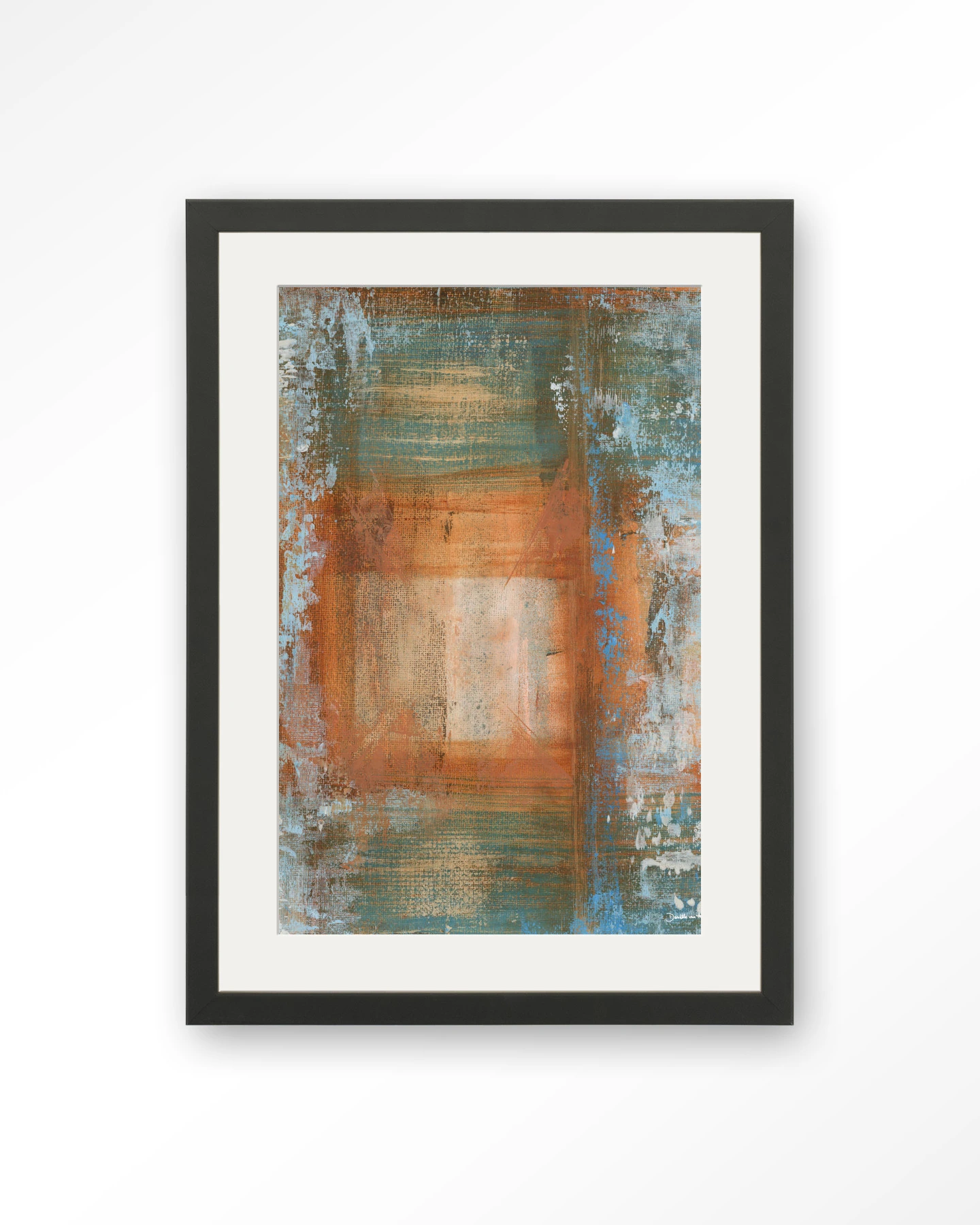 Blue Ocker Abstract 1 - Art print - Afbeelding 5