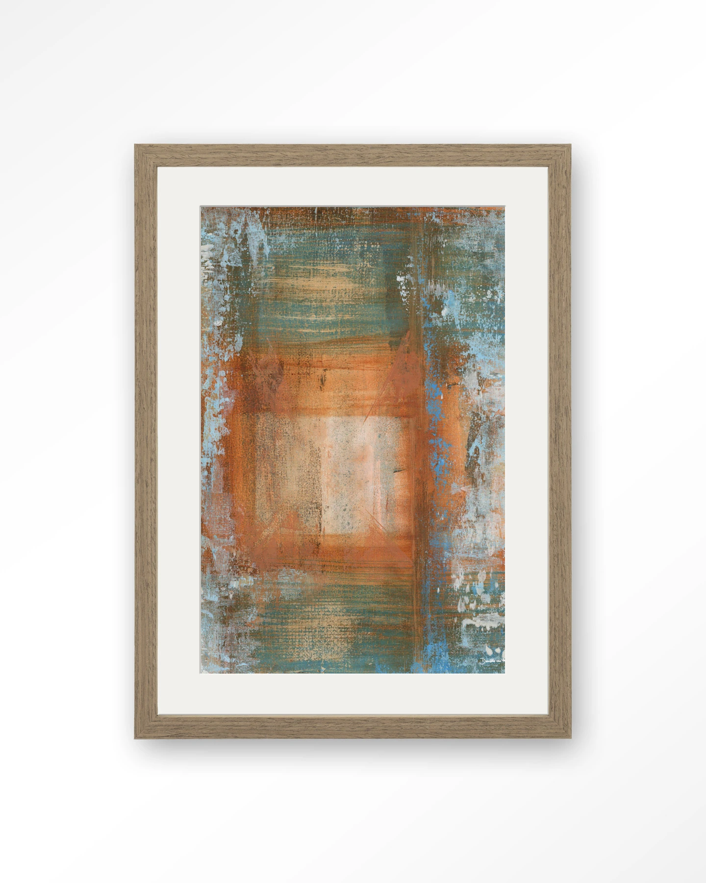 Blue Ocker Abstract 1 - Art print - Afbeelding 6