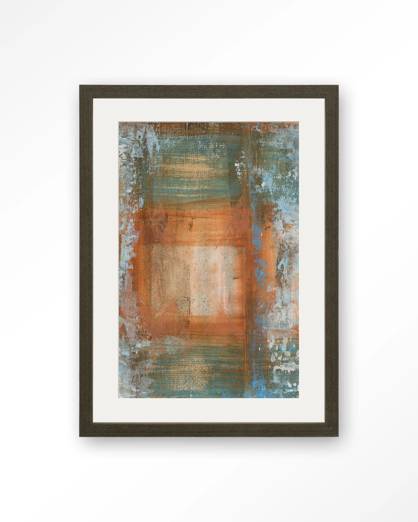 Blue Ocker Abstract 1 - Art print - Afbeelding 7
