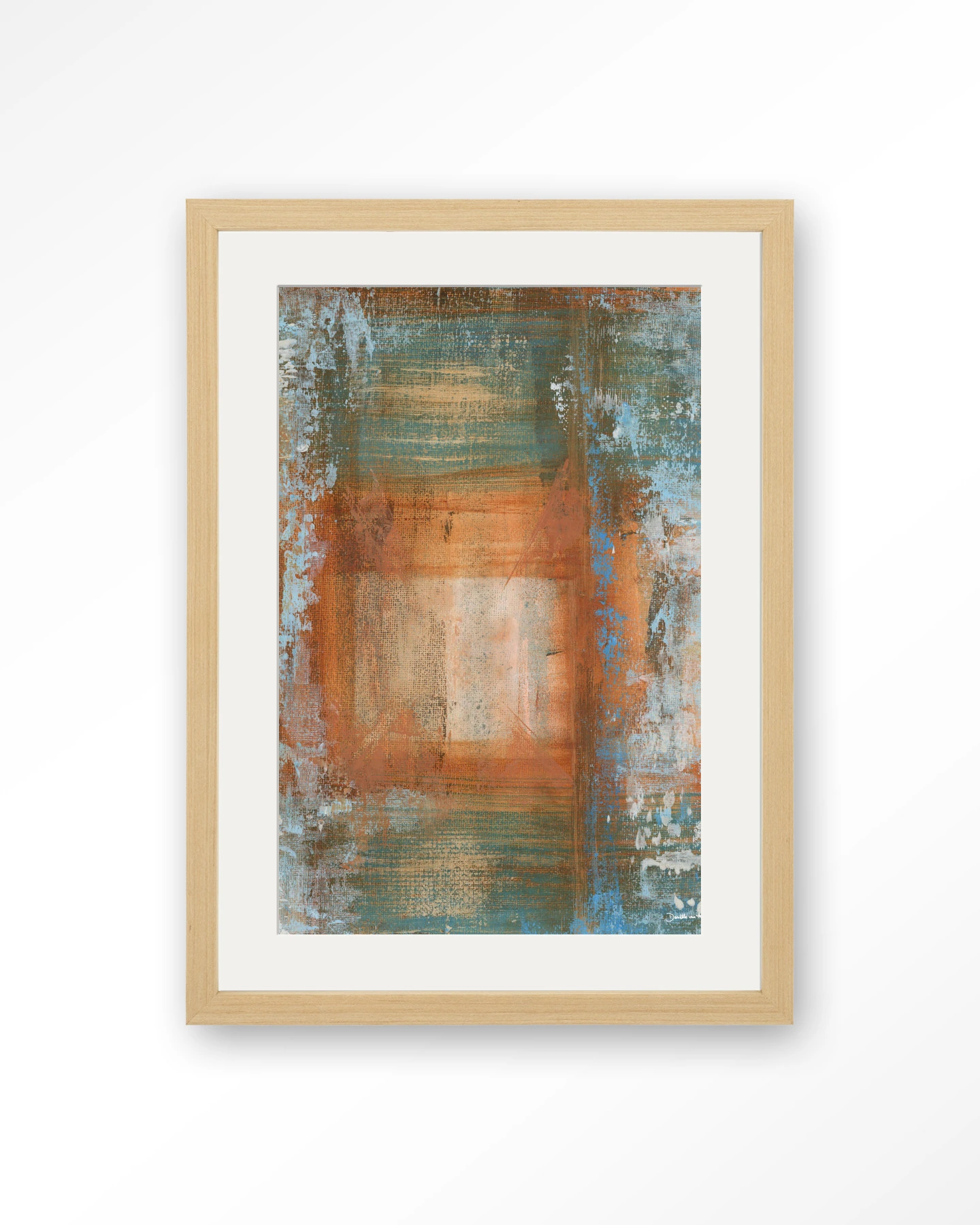 Blue Ocker Abstract 1 - Art print - Afbeelding 8