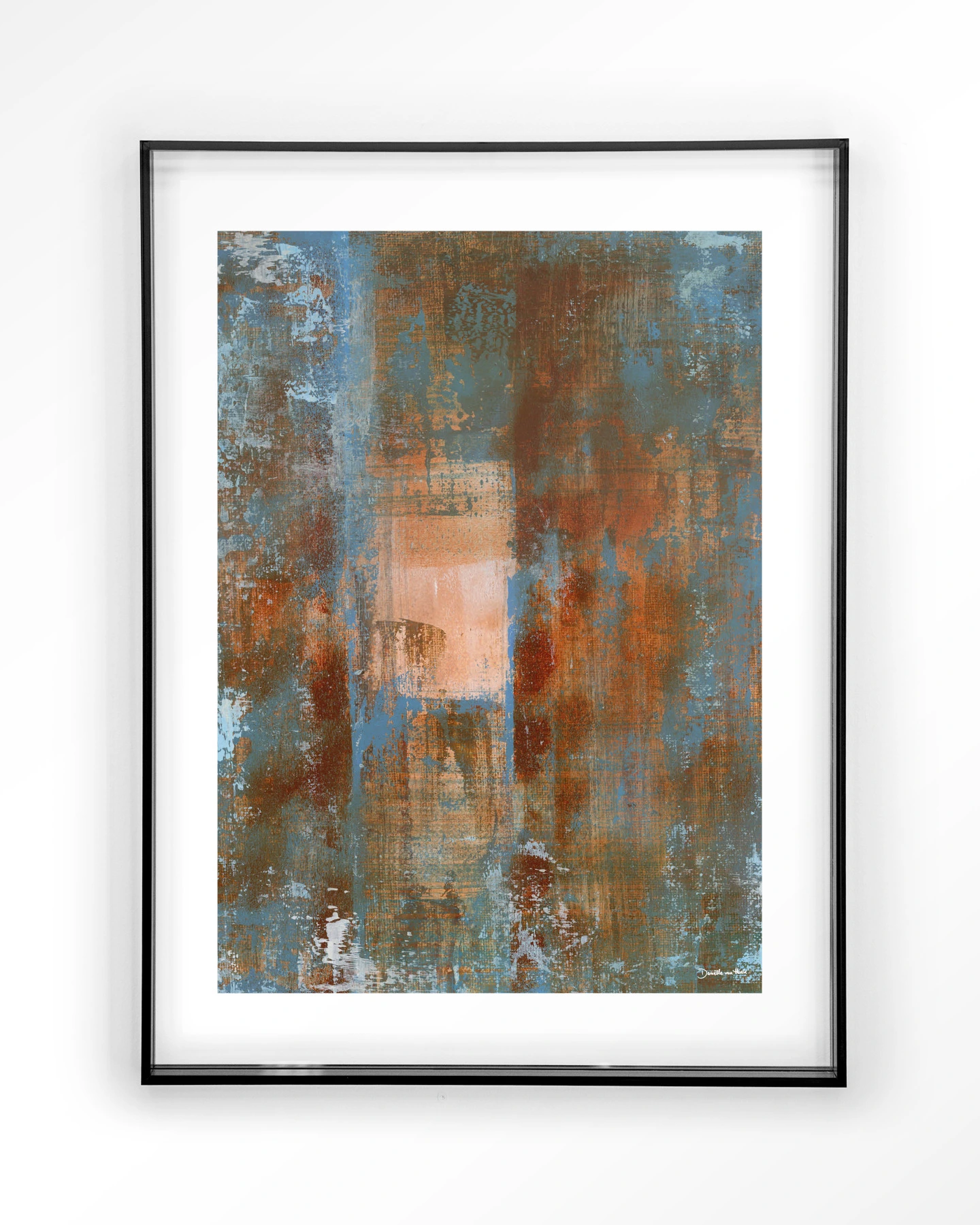 Blue Ocker Abstract 2 - Art print - Afbeelding 9