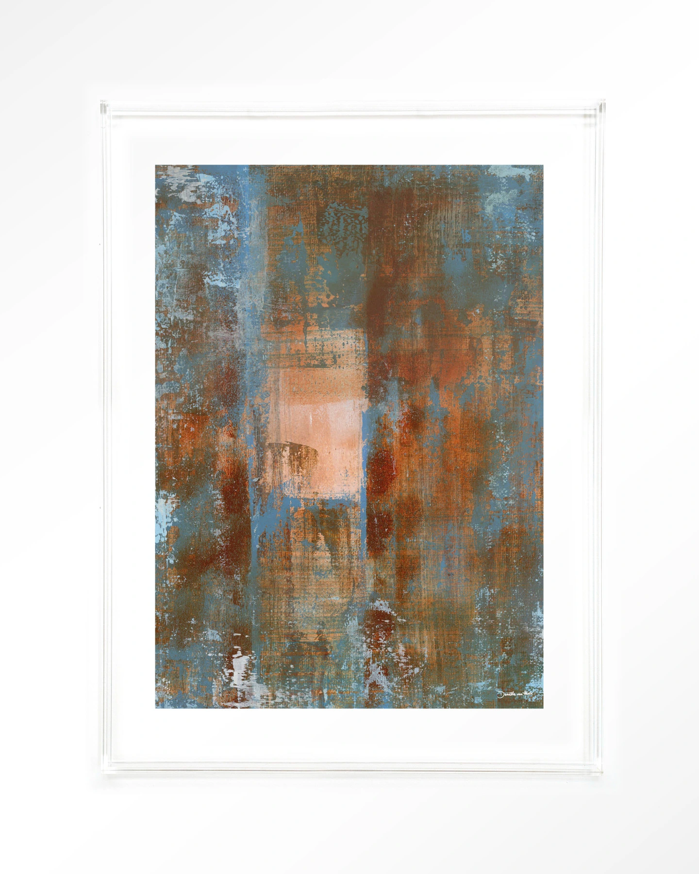 Blue Ocker Abstract 2 - Art print - Afbeelding 10