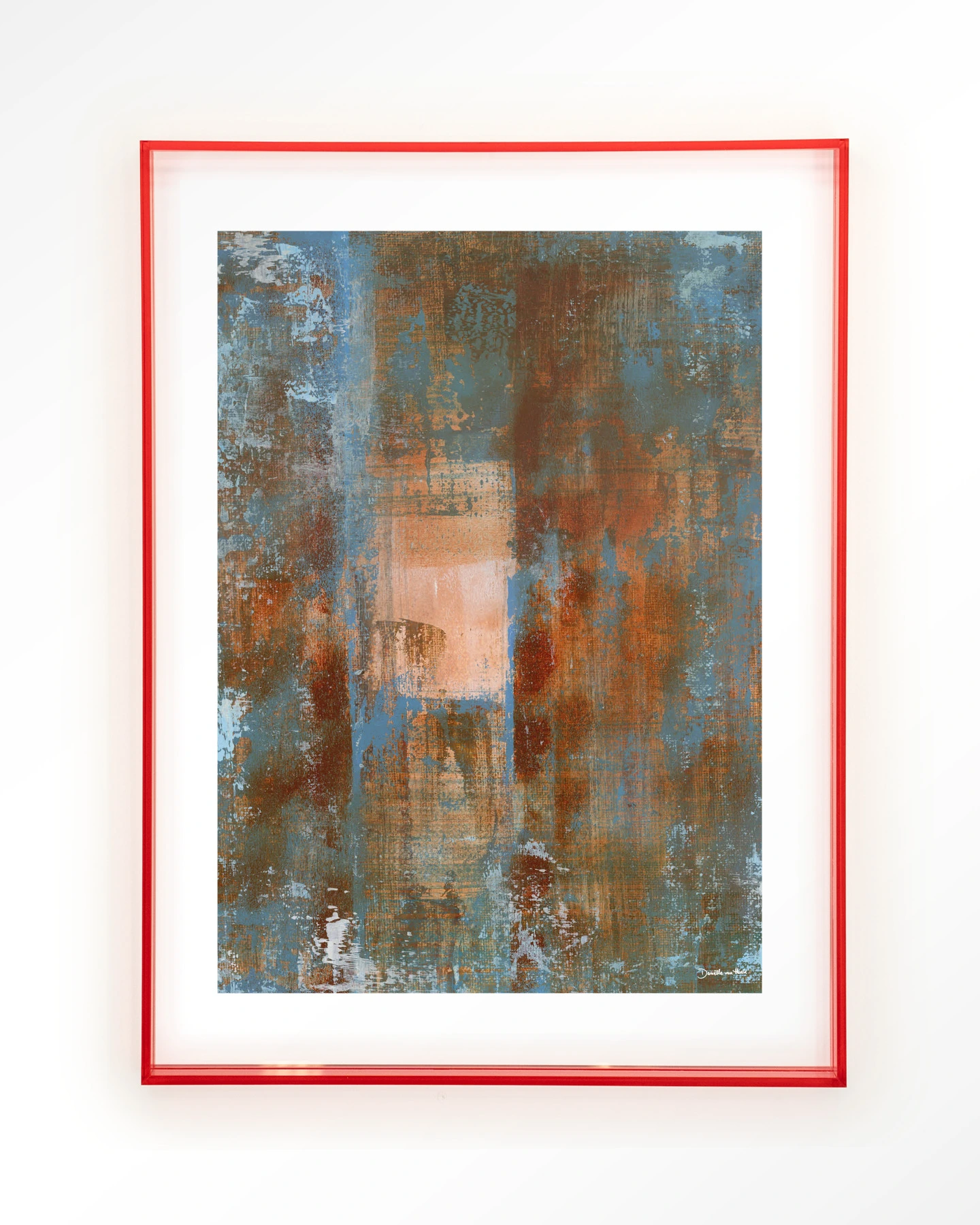 Blue Ocker Abstract 2 - Art print - Afbeelding 12