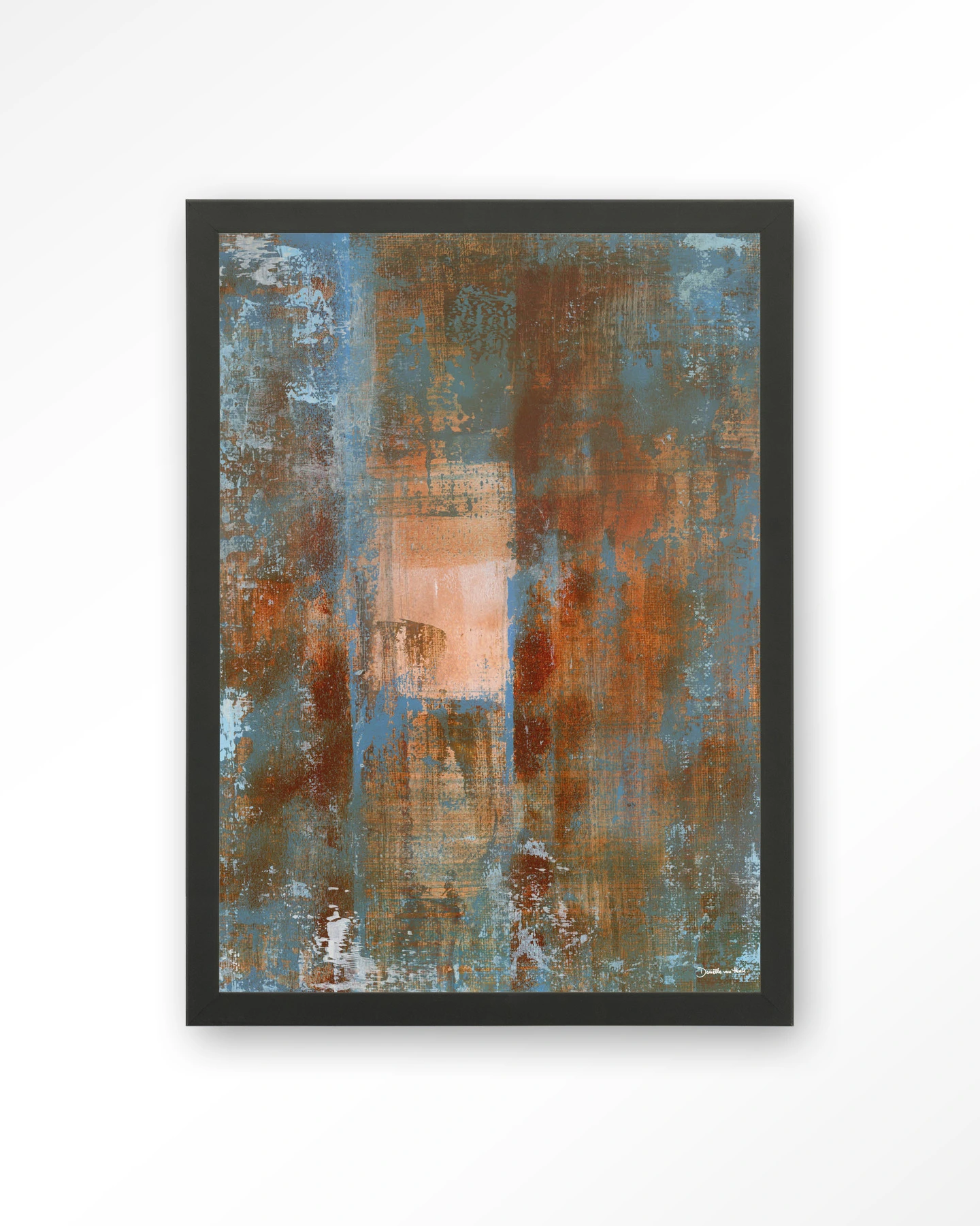 Blue Ocker Abstract 2 - Art print