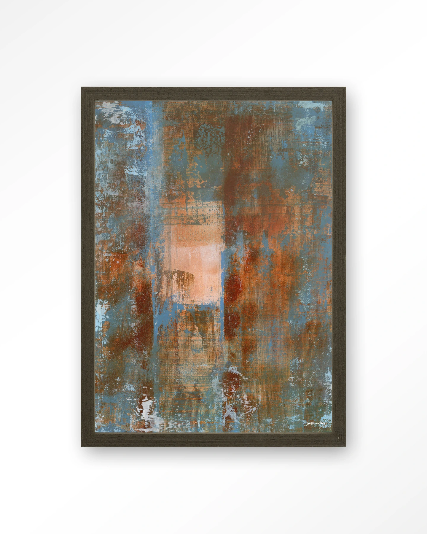 Blue Ocker Abstract 2 - Art print - Afbeelding 3