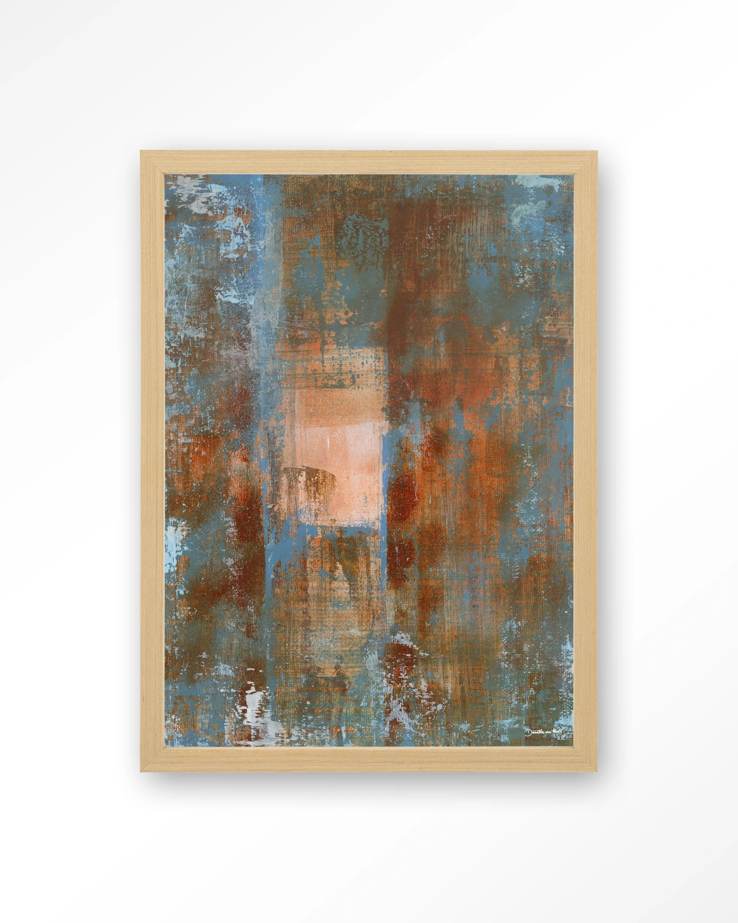 Blue Ocker Abstract 2 - Art print - Afbeelding 4