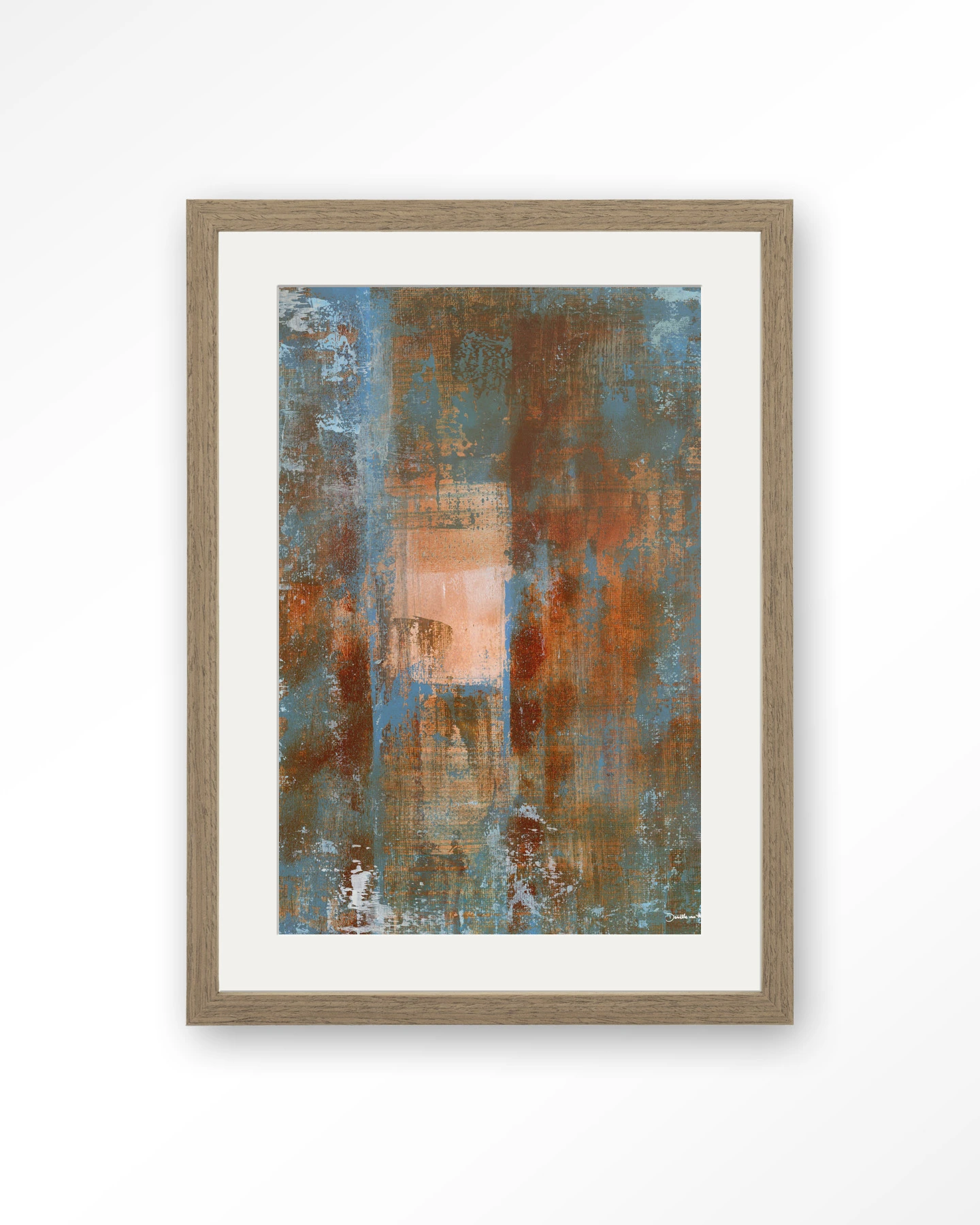 Blue Ocker Abstract 2 - Art print - Afbeelding 6
