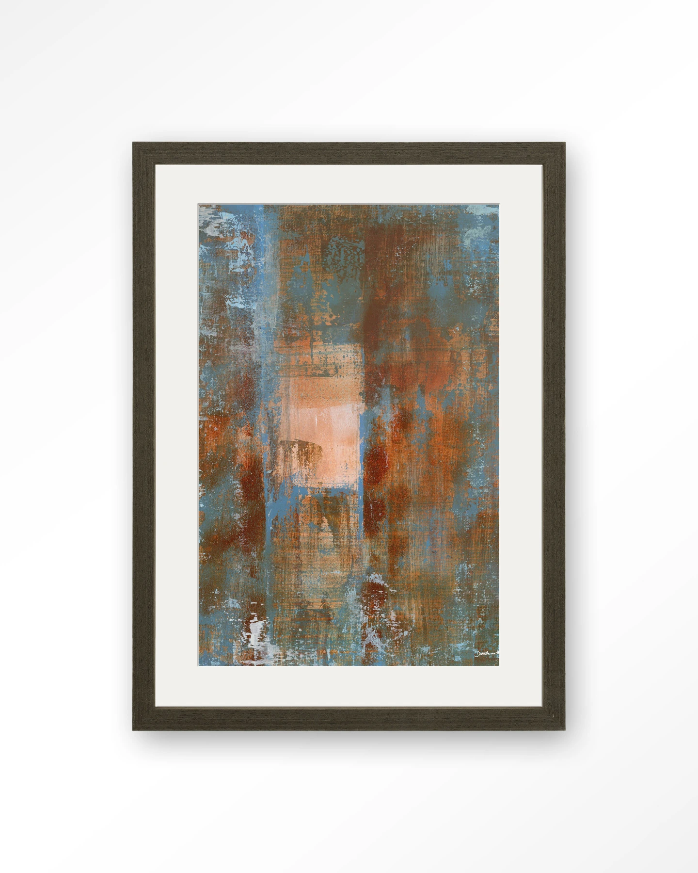 Blue Ocker Abstract 2 - Art print - Afbeelding 7