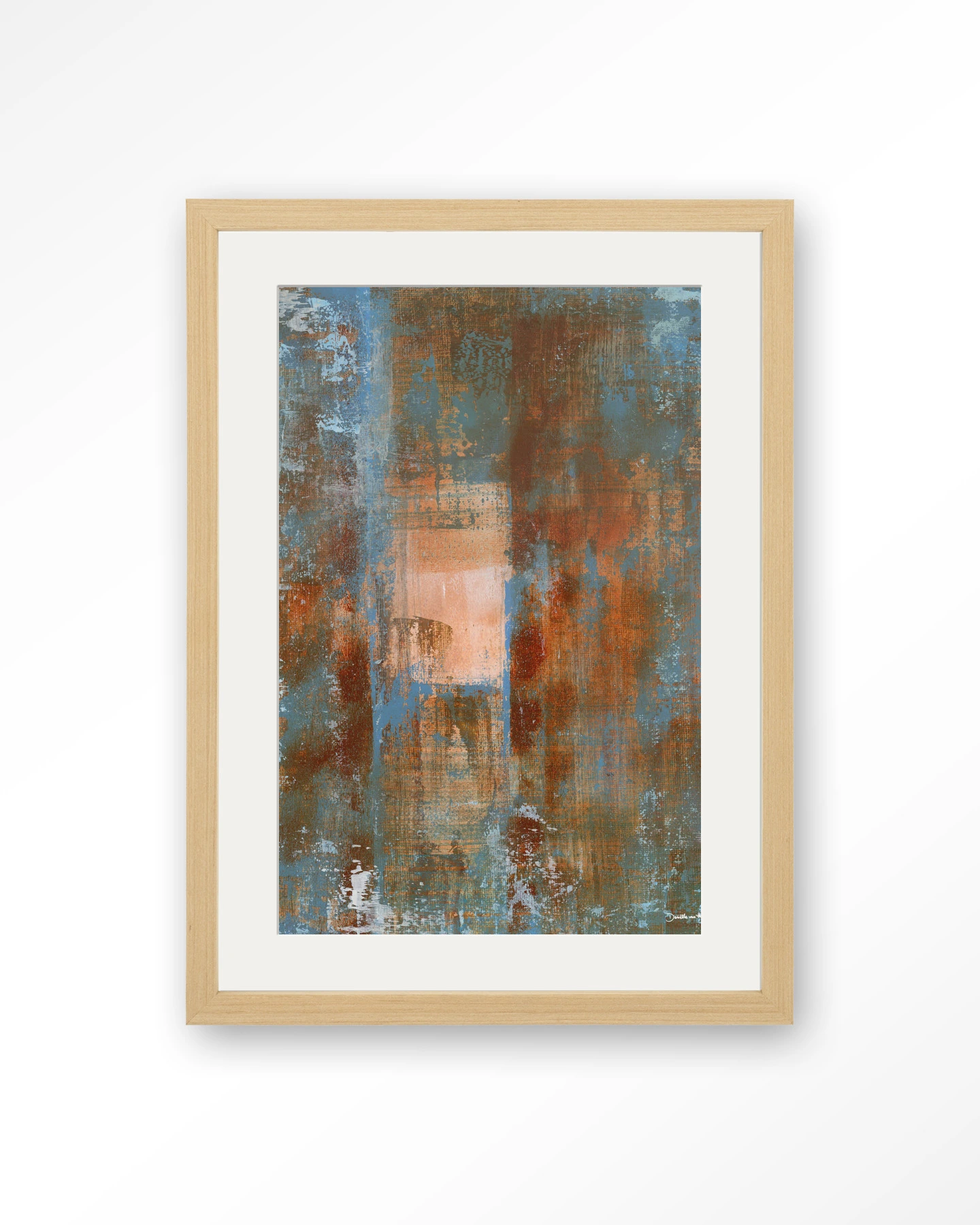 Blue Ocker Abstract 2 - Art print - Afbeelding 8