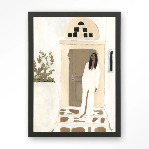 23079-mediterranean-dream-art-print-wooden-frame-black Mediterranean Dream - Art print