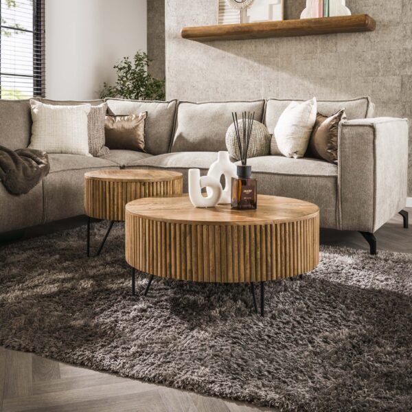 2308_16ZA_1 Salontafel Wave rond set/2
