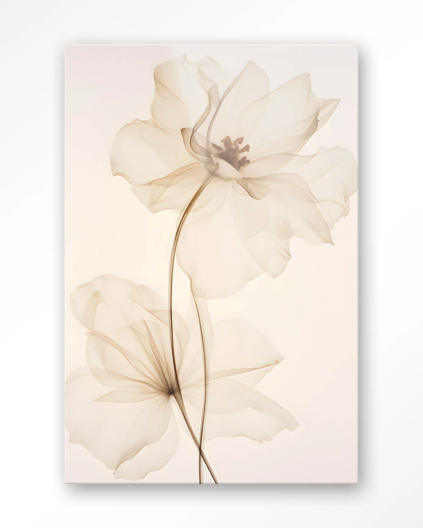 White Flowers - Glas - Afbeelding 2