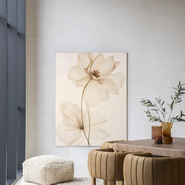 White Flowers - Wandkleed