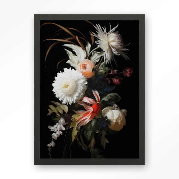 24045-flower-selection-art-print-wooden-frame-black Flower selection - Art print