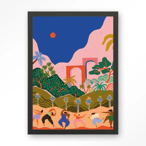 24050-dancing-in-paradise-art-print-wooden-frame-black Dancing In Paradise - Art print
