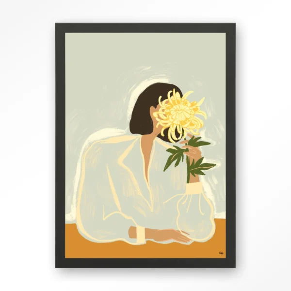 24058-the-chrysante-mum-art-print-wooden-frame-black The Chrysante Mum - Art print