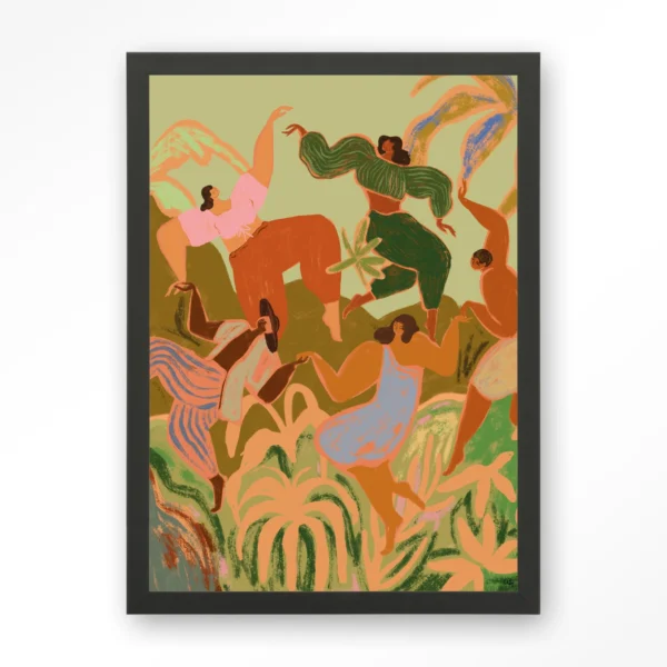 24059-spring-frolic-art-print-wooden-frame-black Spring Frolic - Art print