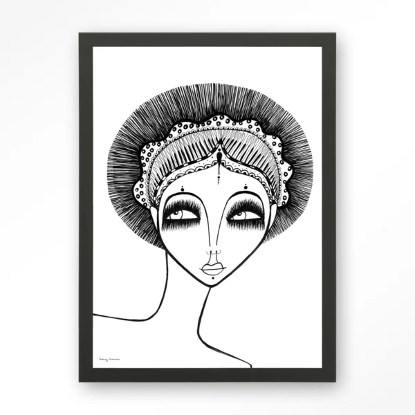 24061-leyla-art-print-wooden-frame-black Leyla - Art print
