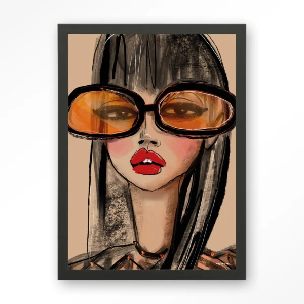 24065-sunny-orange-art-print-wooden-frame-black Sunny Orange - Art print