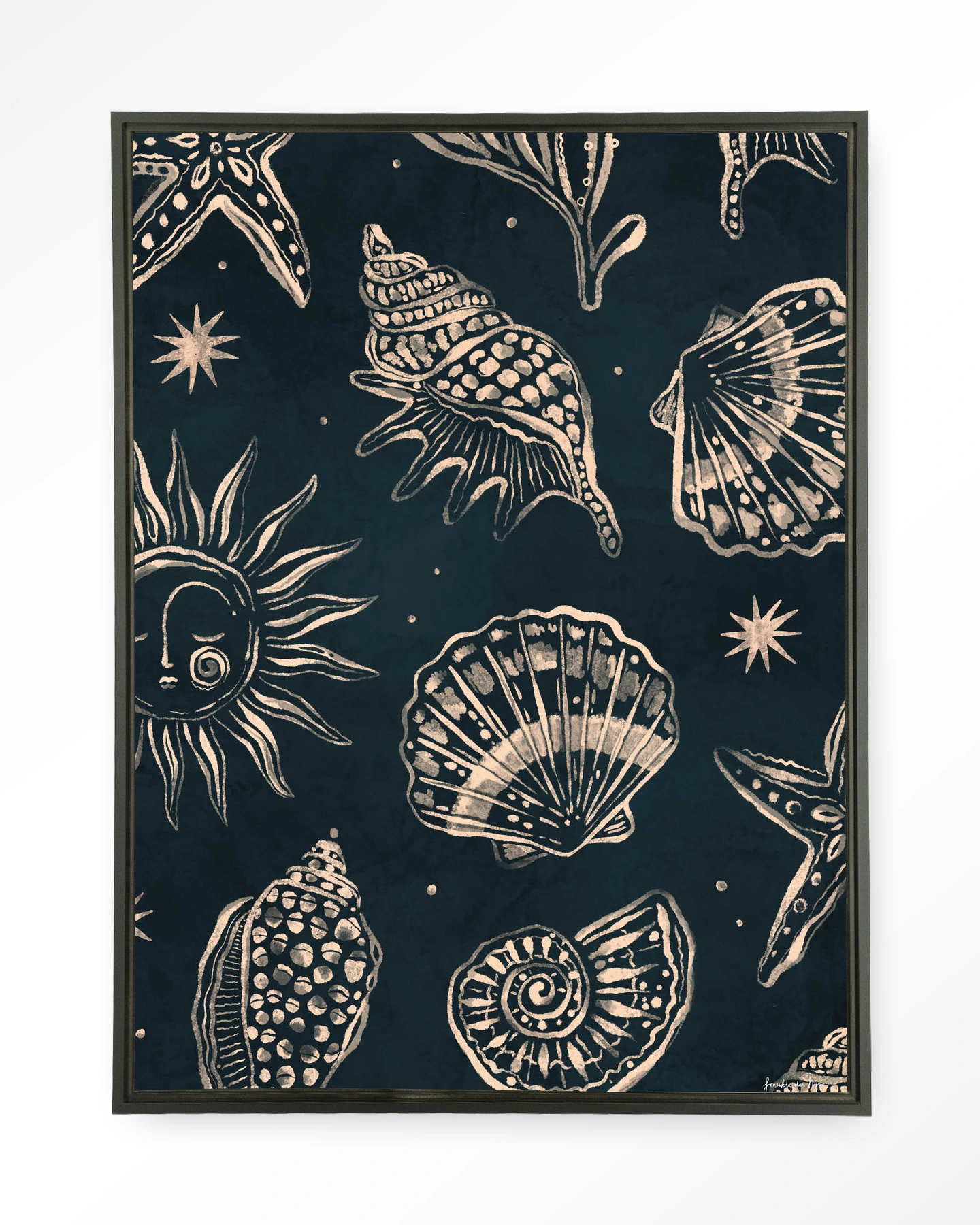 Seashells Midnight - Wandkleed - Afbeelding 7