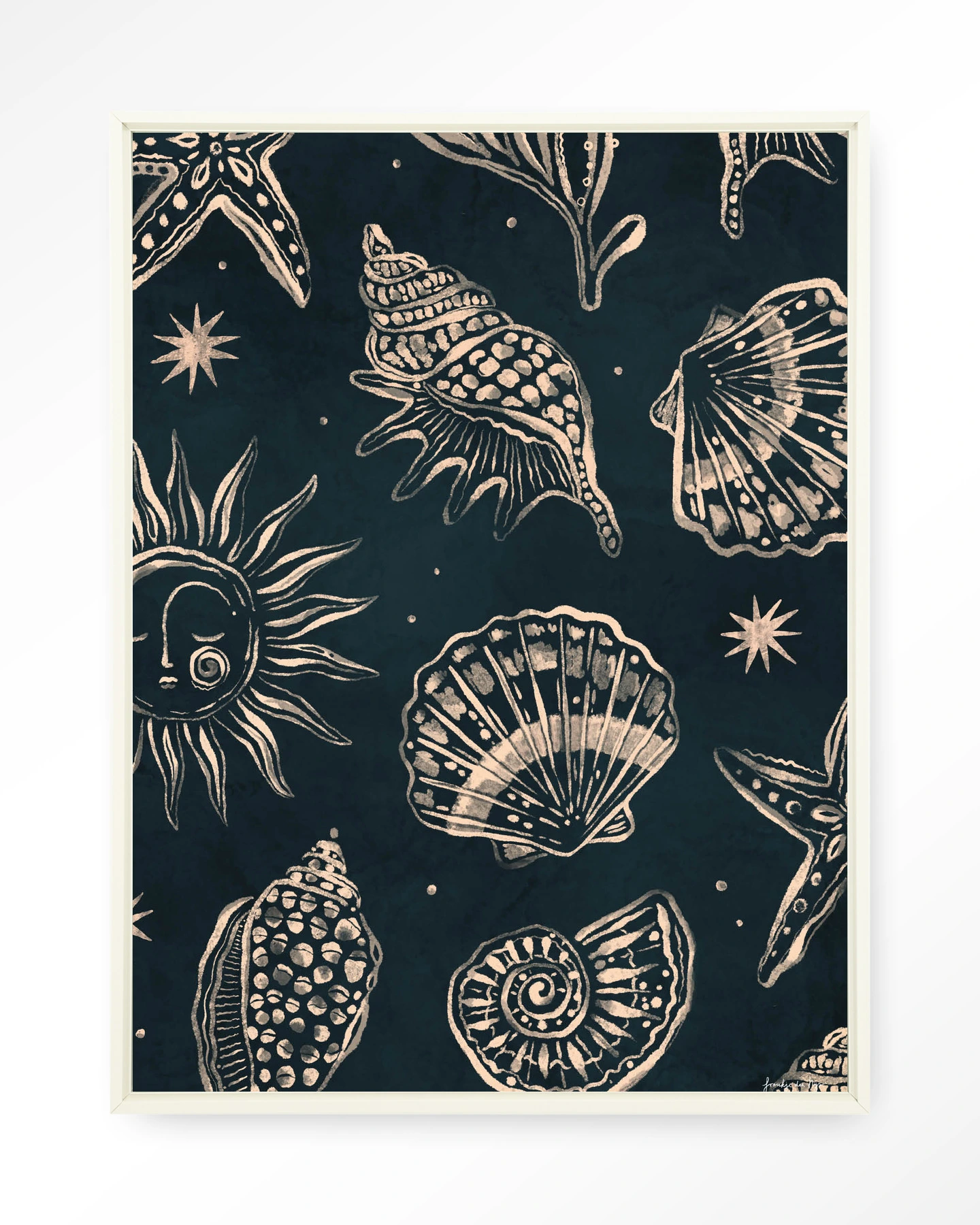 Seashells Midnight - Wandkleed - Afbeelding 8