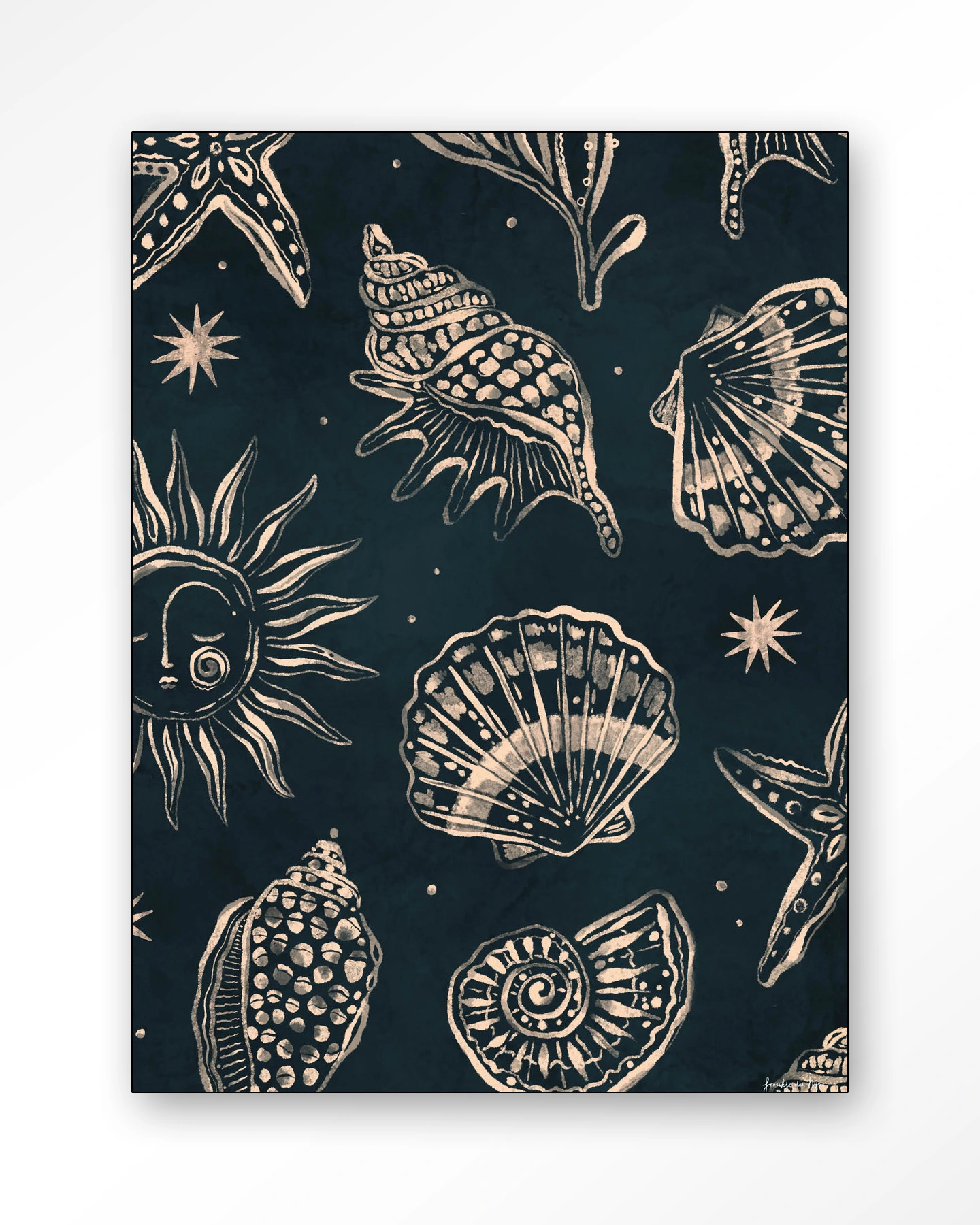 Seashells Midnight - Wandkleed - Afbeelding 4