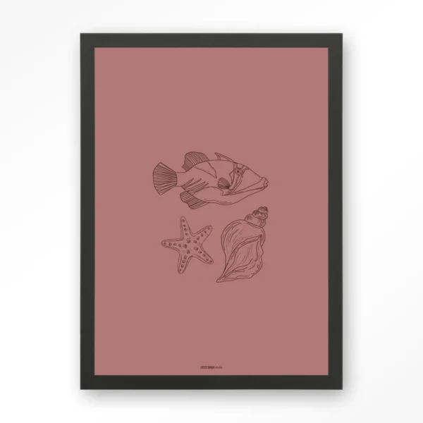 24076-tres-pisces-art-print-wooden-frame-black Tres Pisces - Art print