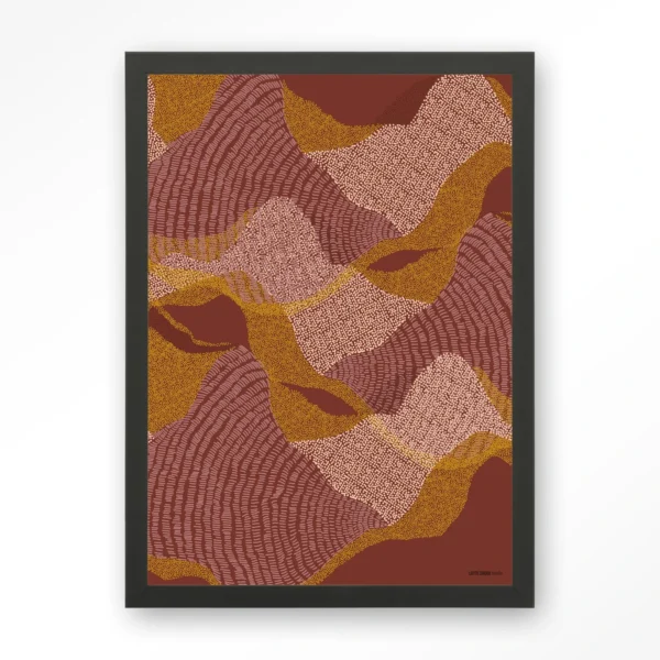 24080-la-ondas-art-print-wooden-frame-black La Ondas - Art print