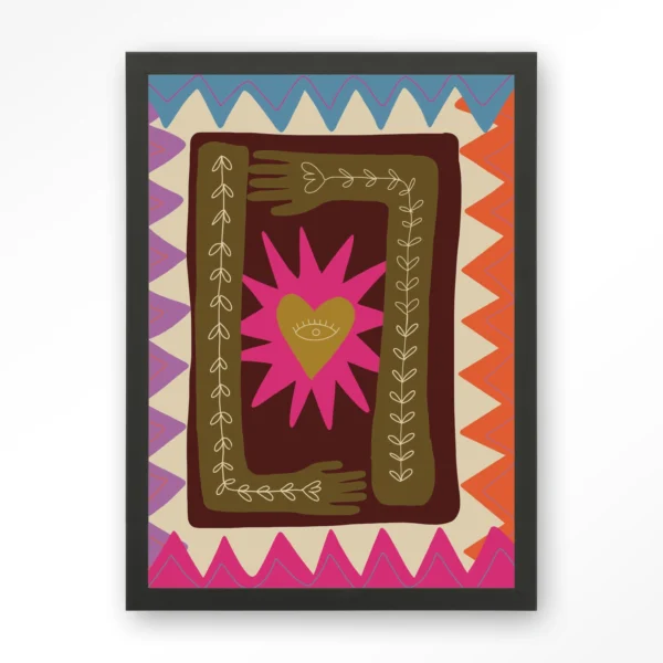24120-hug-art-print-wooden-frame-black Hug - Art print