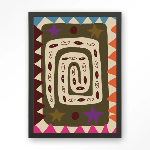 24121-snake-eye-art-print-wooden-frame-black Snake Eye - Art print