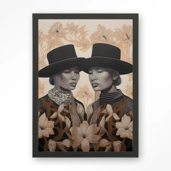 24131-lady-garden-art-print-wooden-frame-black Lady Garden - Art print