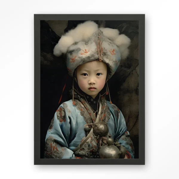 24138-traditional-girl-2-art-print-wooden-frame-black Traditional Child 2 - Art print