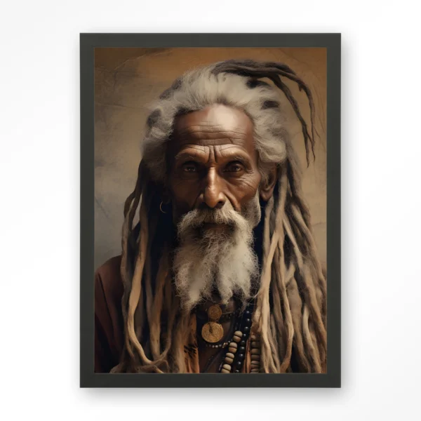 24139-wise-man-art-print-wooden-frame-black Wise Man - Art print