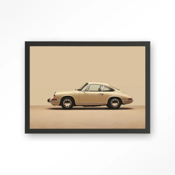Vintage Porsche Beige - Art print