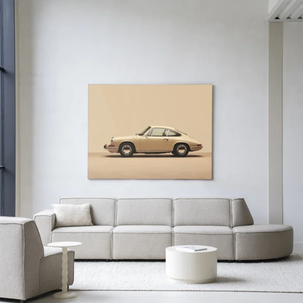 Vintage Porsche Beige - Wandkleed